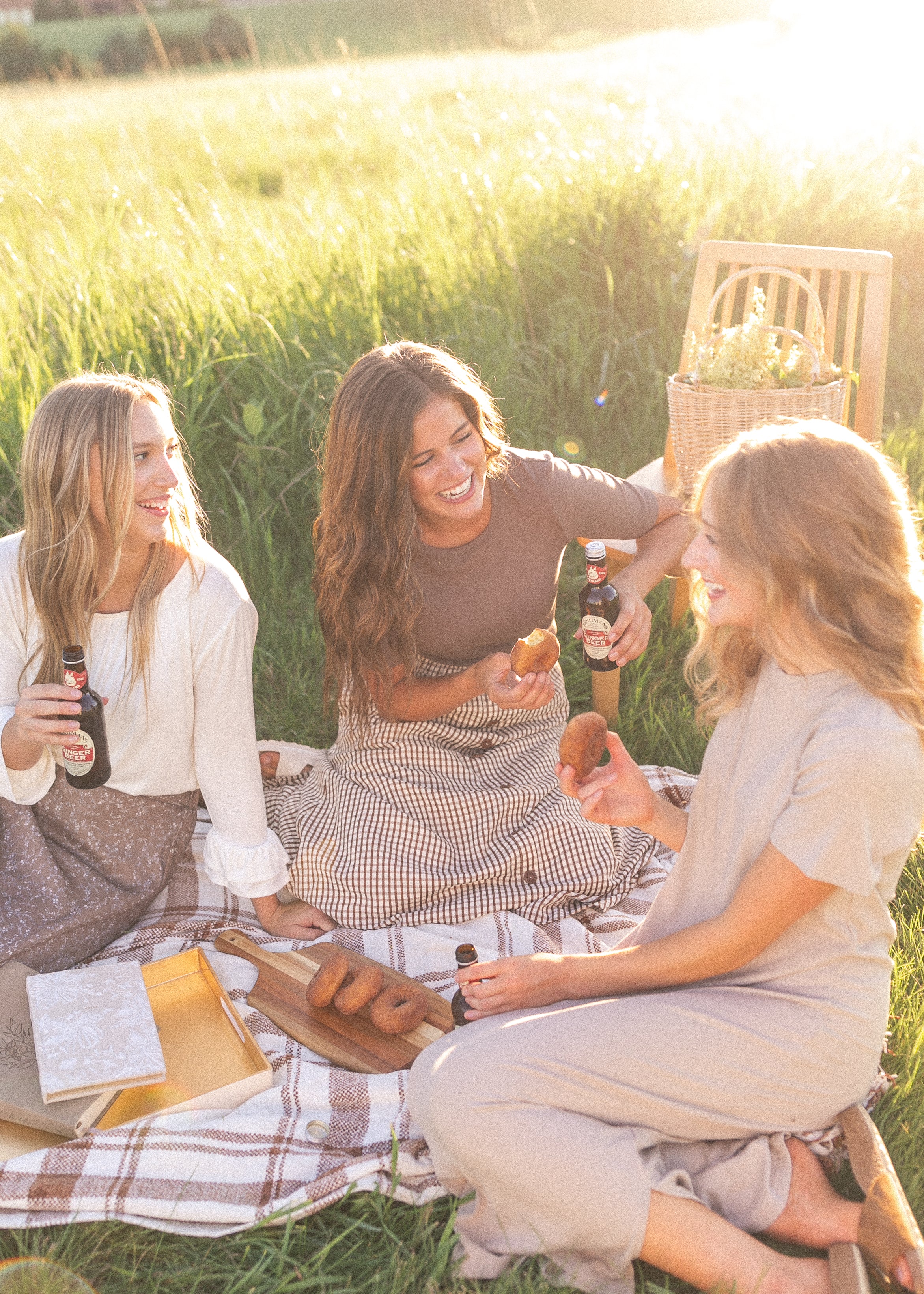 McKenna Gingham Maxi Skirt Inherit Co.